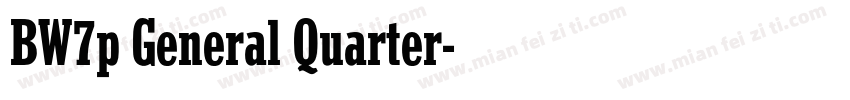 BW7p General Quarter字体转换